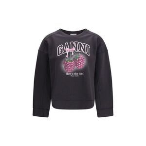 Ganni Gray Cotton Women's Sweatshirt